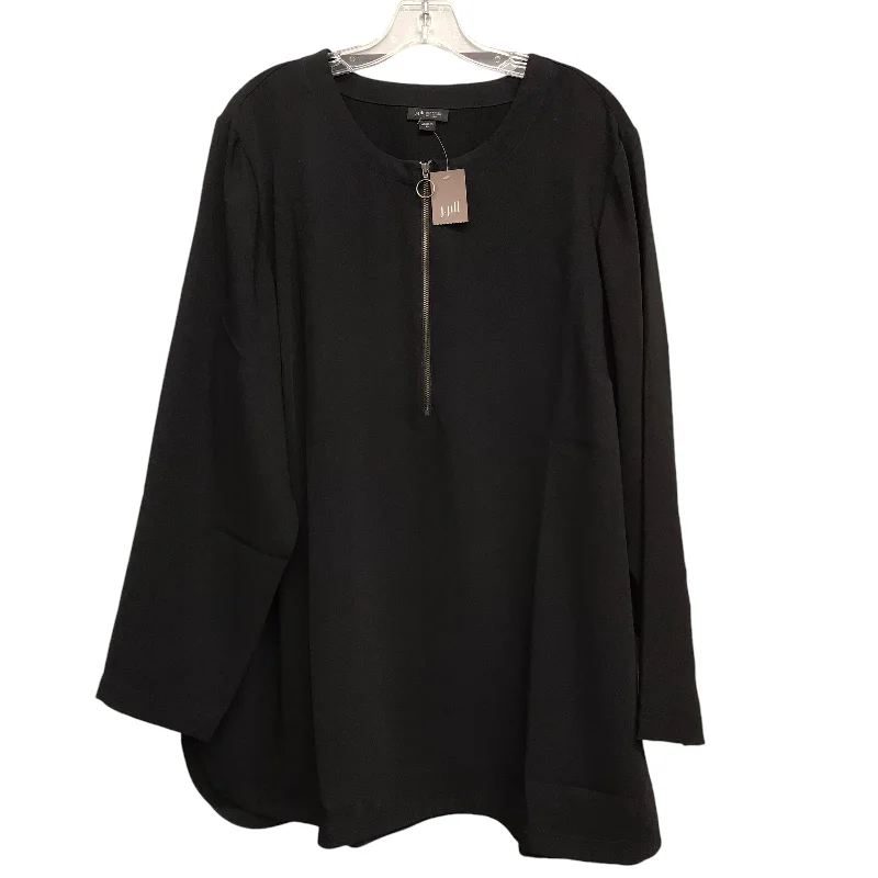 Graphic long sleeve Top Ls By J. Jill In Black, Size:2X