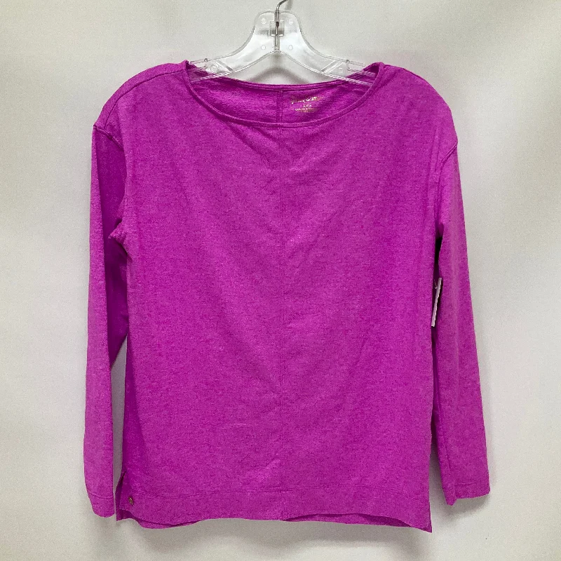 Button-up long sleeve Athletic Top Long Sleeve Crewneck By Lilly Pulitzer In Purple, Size: Xxs