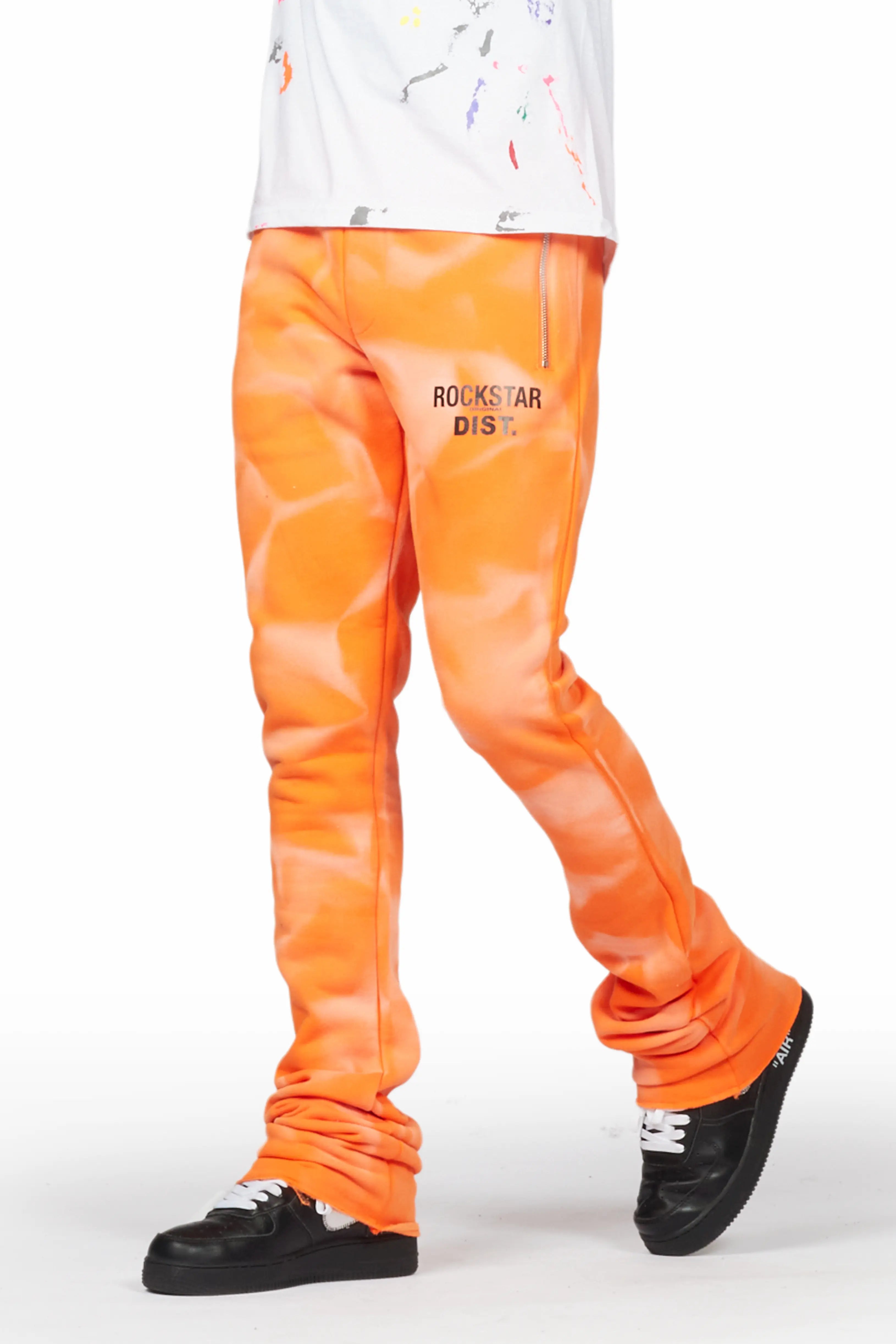 Dress pants Mallor Orange Graphic Stacked Flare Pant