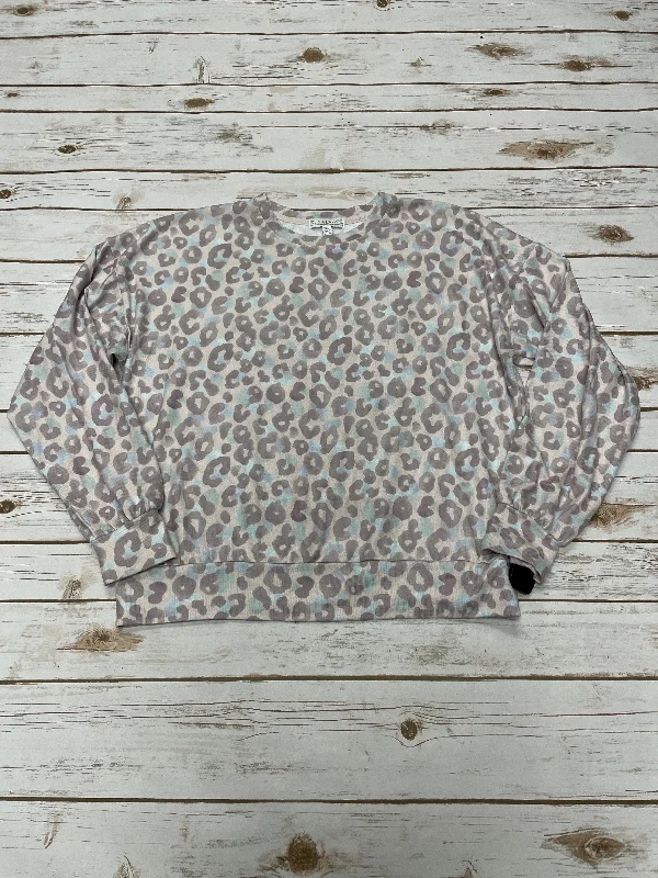 Modern fit Top Long Sleeve By Cme In Animal Print, Size: S