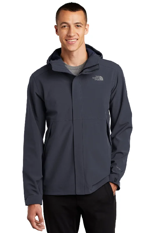 Customized-fit The North Face Mens Apex DryVent Windproof & Waterproof Full Zip Hooded Jacket - Urban Navy Blue