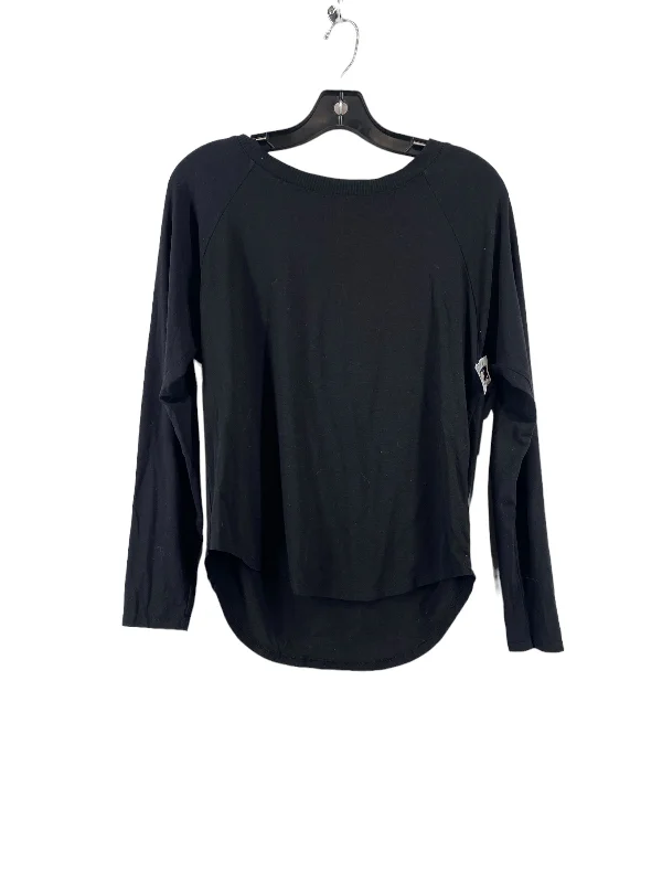 Relaxed fit Athletic Top Long Sleeve Collar By Athleta In Black, Size: Xs