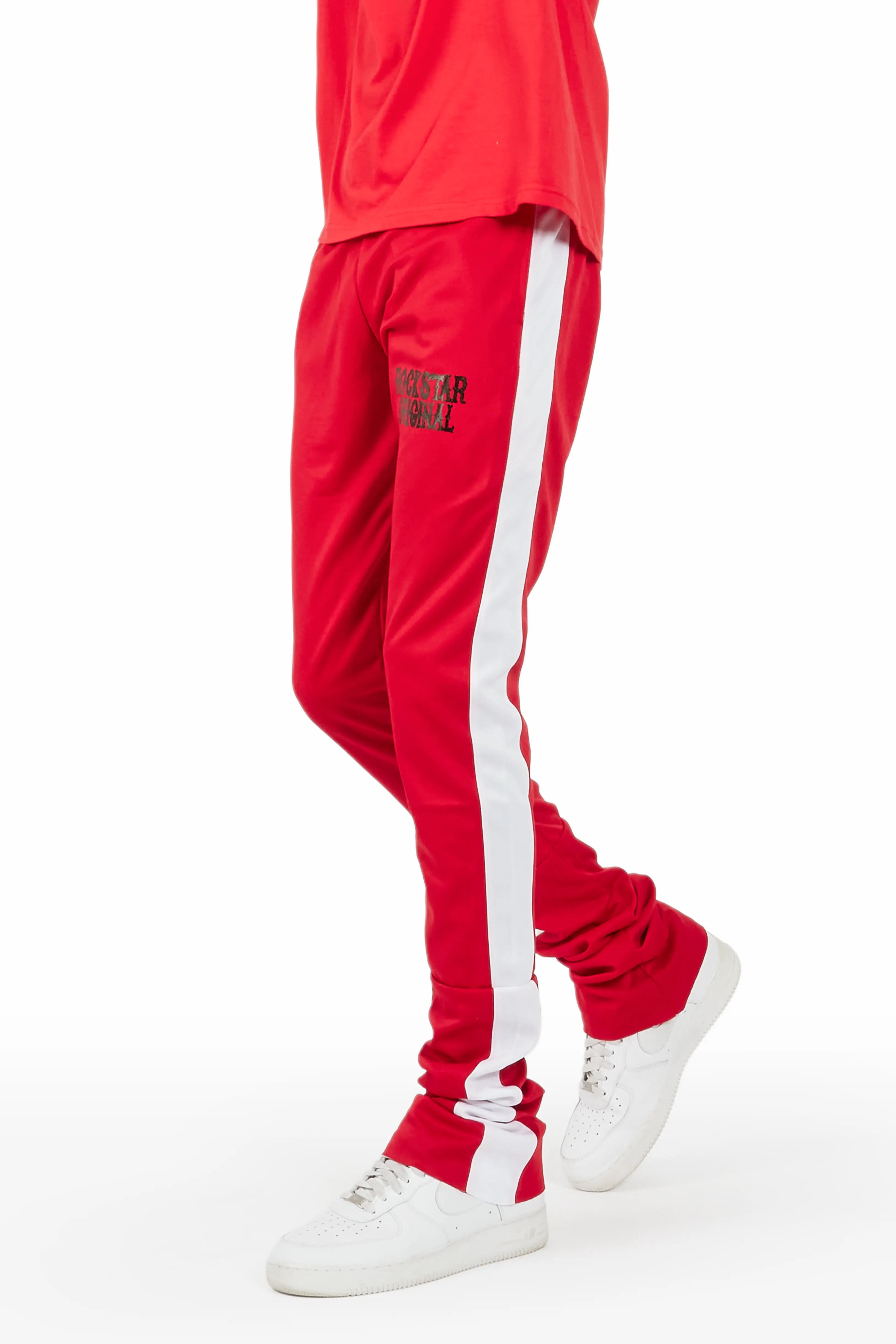 Patterned pants Keller Red/White Super Stacked Track Pant