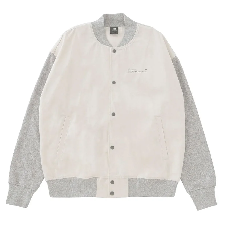 Oversized New Balance - Unisex Uni-Ssentials Undyed Varsity Jacket (UJ31551 GIE)