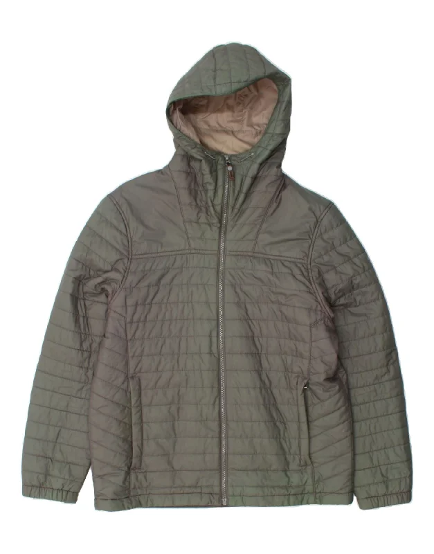 Performance-ready TIMBERLAND Mens Hooded Padded Jacket UK 40 Large Green Polyester