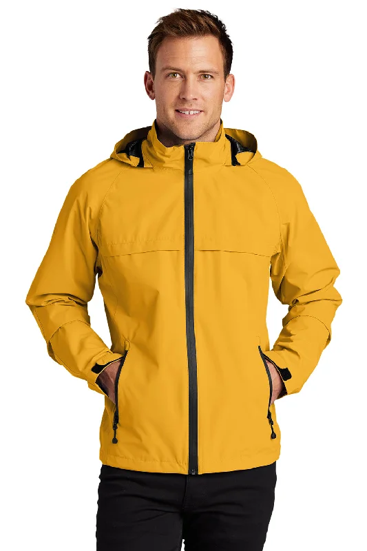 Utility-wear Port Authority Mens Torrent Waterproof Full Zip Hooded Jacket - Slicker Yellow