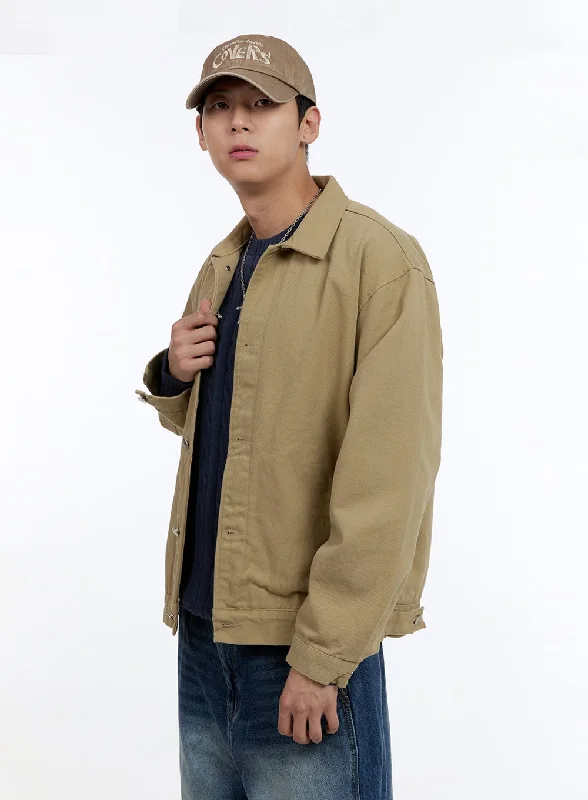 Cozy-texture  Men's Tracker Jacket IG427