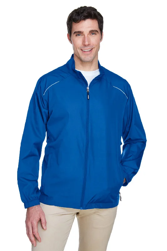 Recycled-materials Core 365 Mens Motivate Water Resistant Full Zip Jacket - True Royal Blue