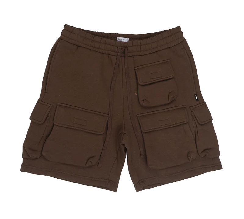 Graphic pants EPTM CARGO SWEATSHORTS BROWN - STUDIO