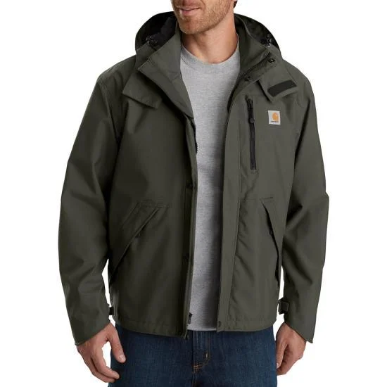 Utility-wear Storm Defender Loose Fit Heavyweight Jacket - Olive