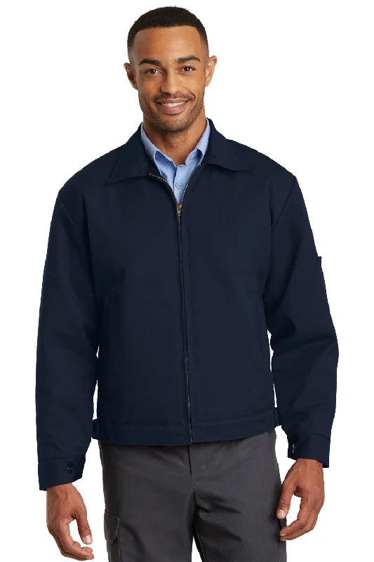 Sportwear-inspired  Red Kap Mens Full Zip Jacket - Navy Blue