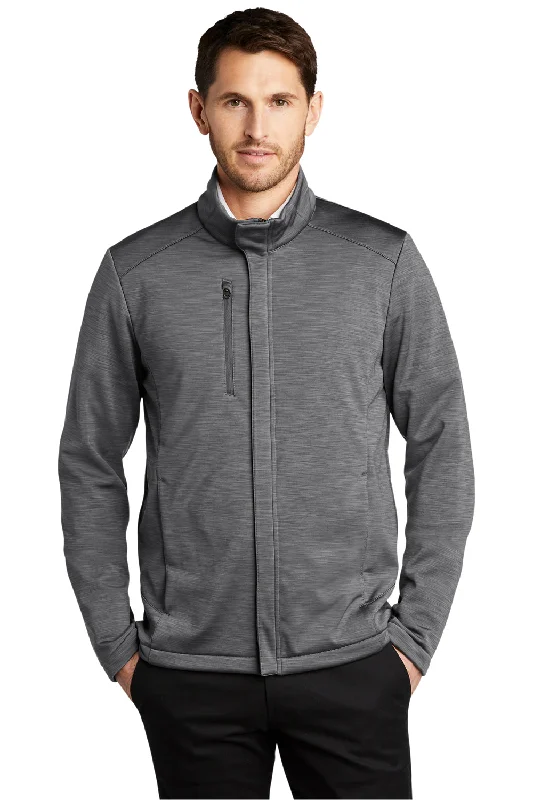 Eco-conscious Port Authority Mens Stream Wind & Water Resistant Full Zip Jacket - Heather Graphite Grey