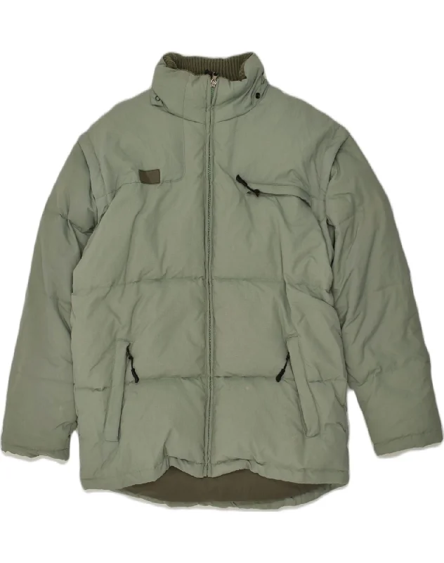 Comfy-wear FILA Mens Padded Jacket UK 40 Large Khaki Polyamide