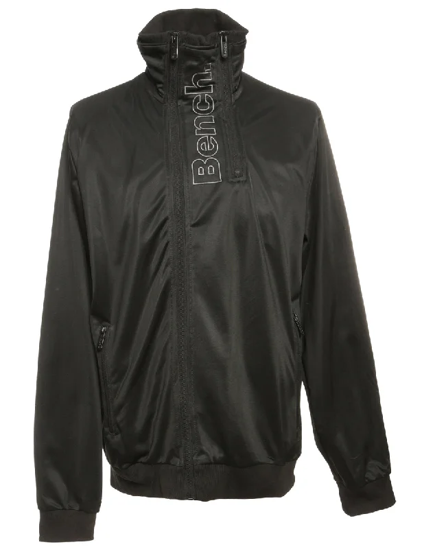 Vintage-inspired Black Bench Track Top - L