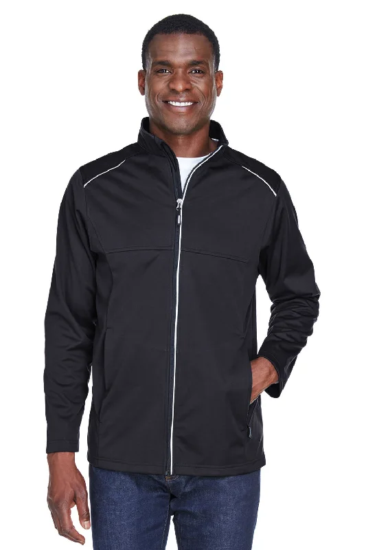 Versatile-wear  Core 365 Mens Techno Lite Water Resistant Full Zip Jacket - Black