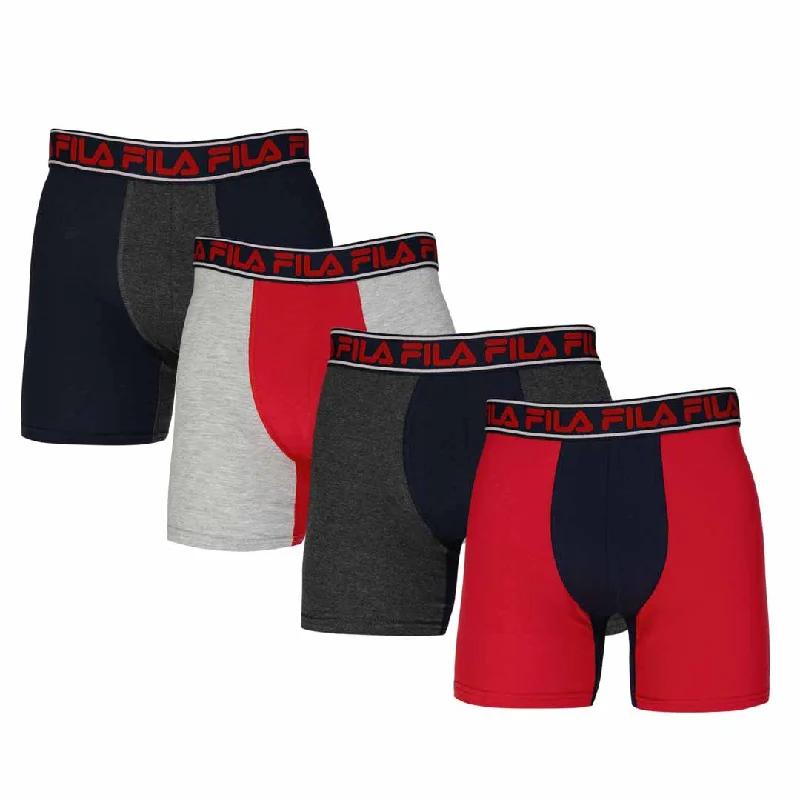 Oversized FILA - Men's 4 Pack Boxer Brief (FM412BXCS15 410)