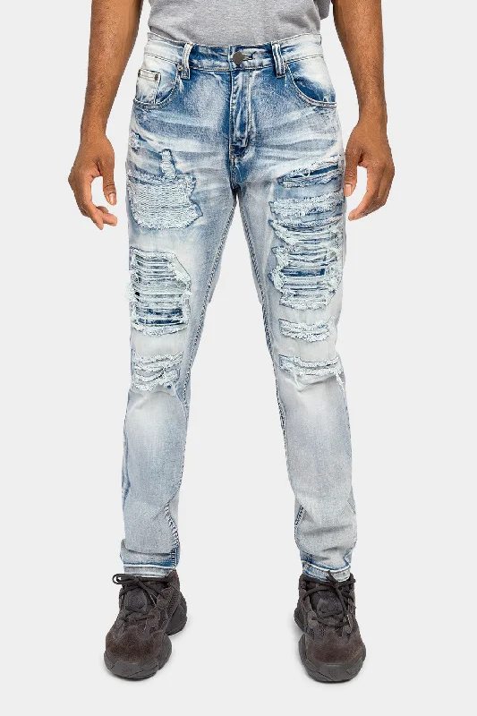 Cool pants Distressed Ripped and Patched Jeans