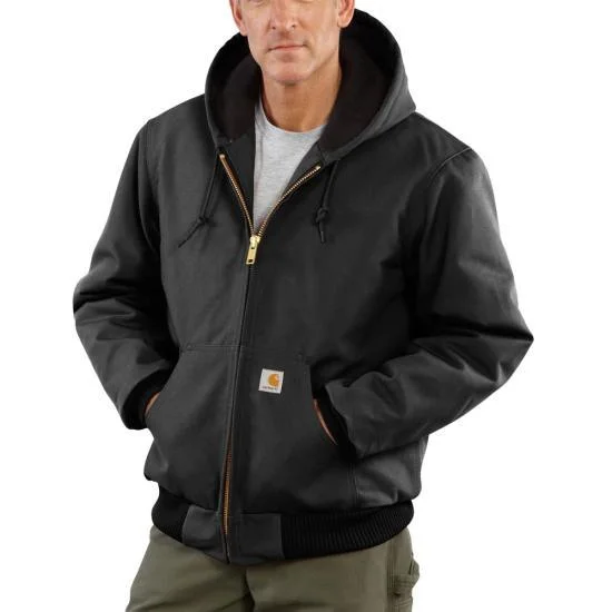 Trendy Duck Active Jacket - Quilted Flannel Lined, Black