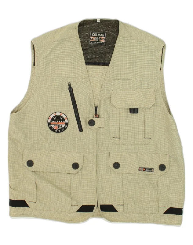 Recycled-materials COLMAR Mens Utility Gilet IT 54 2XL Beige Polyester