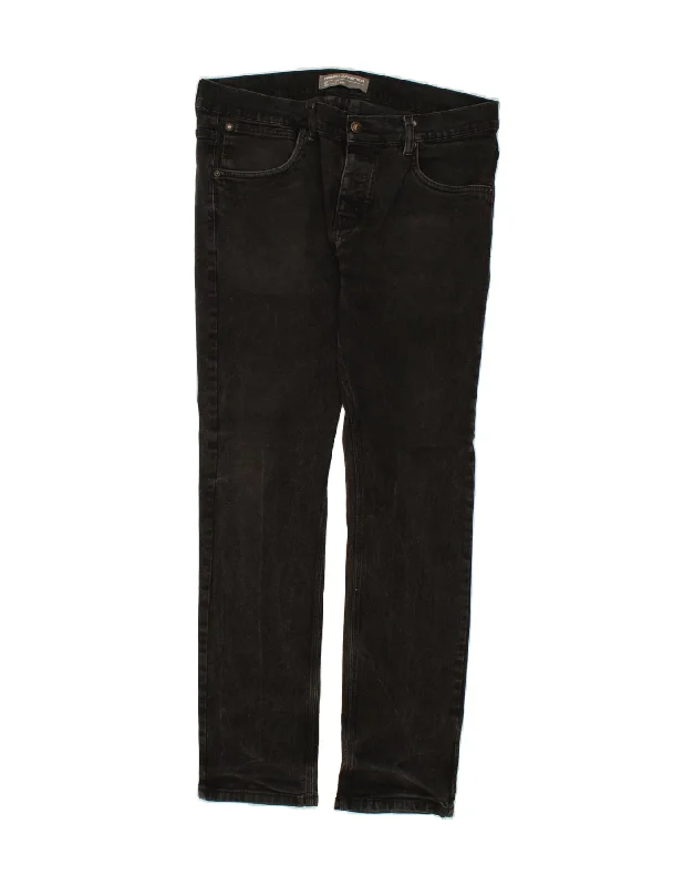 Flared FRENCH CONNECTION Mens Slim Jeans W38 L34 Black Cotton