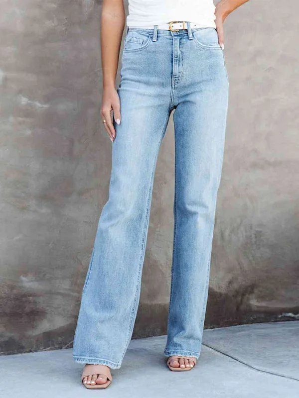 Corduroy pants Washed Straight Leg Jeans