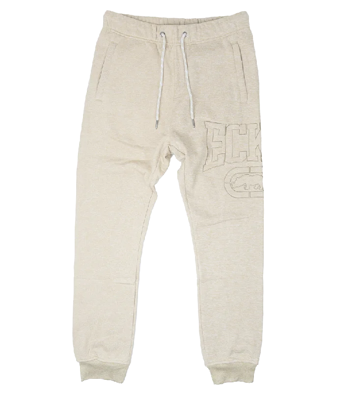 Elastic waistband ECKO UNLTD FLEECE JOGGER PANTS OATMEAL - EO32G970