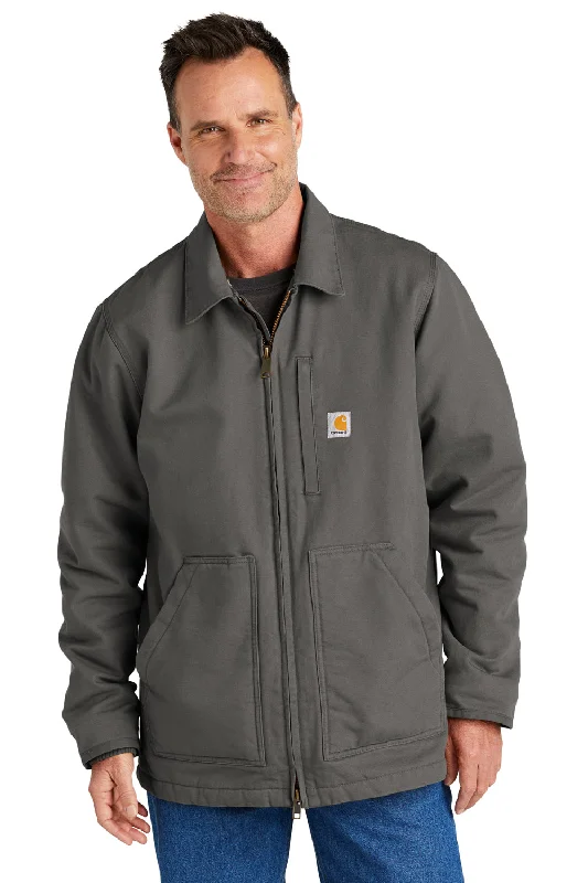 Weatherproof Carhartt Mens Sherpa Lined Full Zip Jacket - Gravel Grey