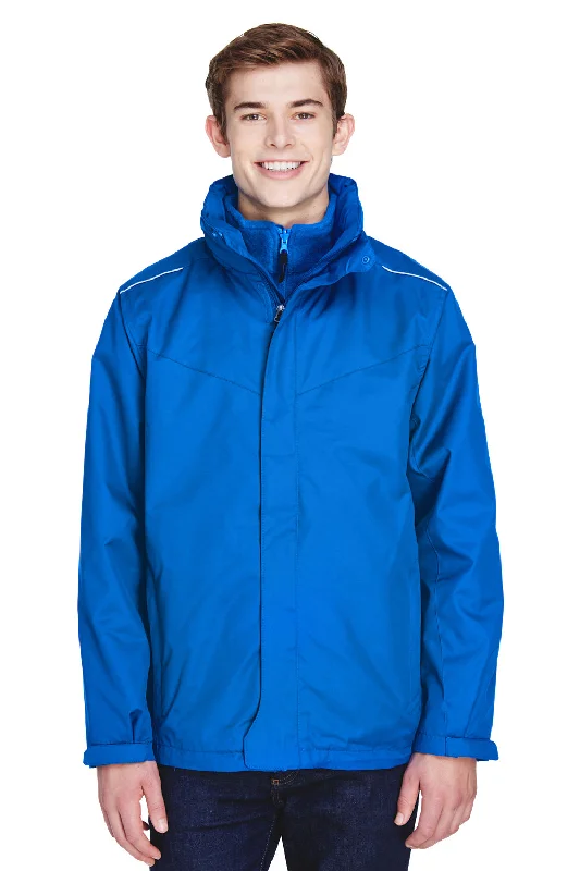 Tailored-wear Core 365 Mens Region 3-in-1 Water Resistant Full Zip Hooded Jacket - True Royal Blue