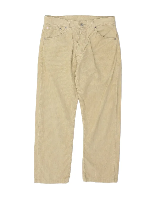 Bootcut LEVI'S Mens 551 Straight Corduroy Trousers W32 L25 Beige