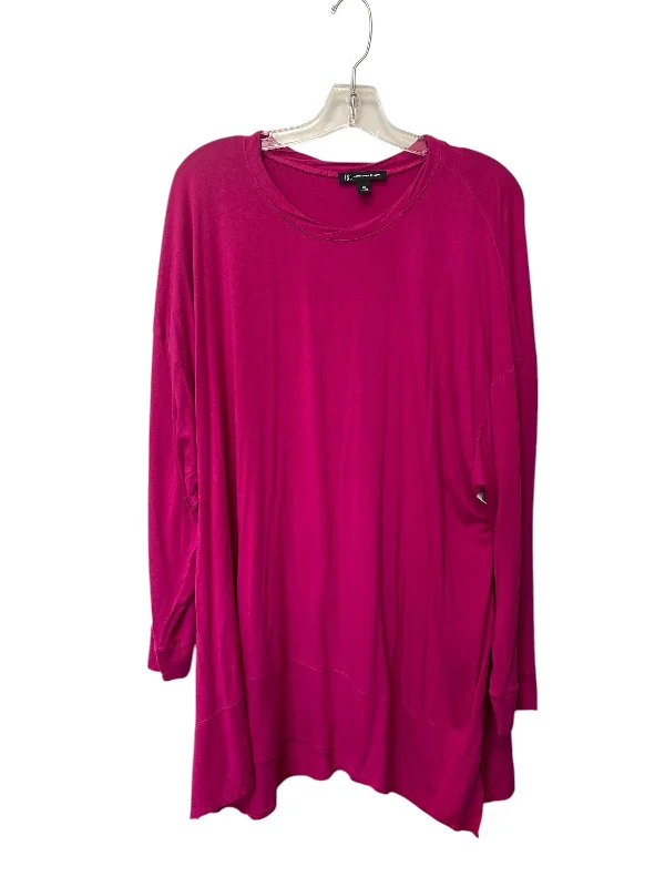 Simple long sleeve Top Long Sleeve By Inc In Pink, Size: 3x