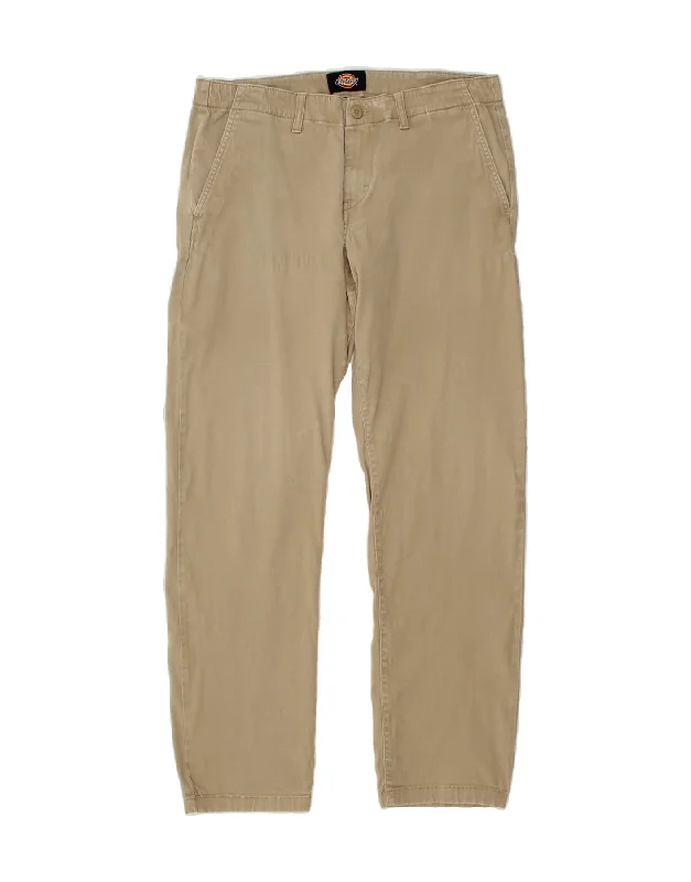 Slim-fit DICKIES Mens Straight Chino Trousers W34 L32  Beige Cotton