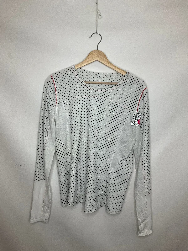 Soft cotton Polkadot Pattern Athletic Top Long Sleeve Crewneck Lululemon, Size L