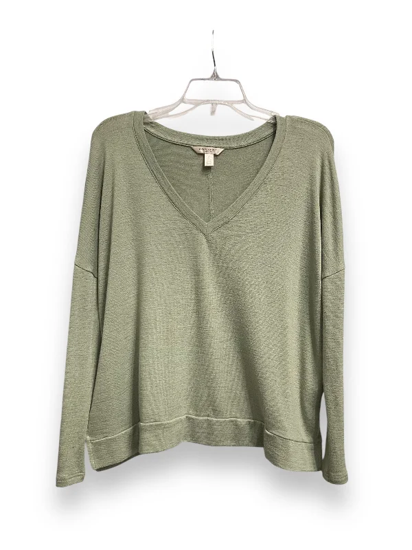 Casual style Top Long Sleeve By Banana Republic In Green, Size: S