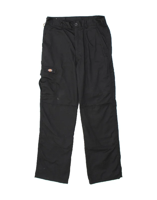 Classic DICKIES Mens Straight Cargo Trousers W30 L31 Black