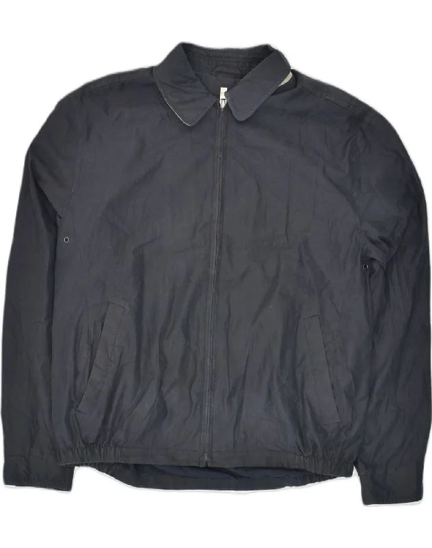 Performance-ready DOCKERS Mens Bomber Jacket UK 40 Large Navy Blue Cotton