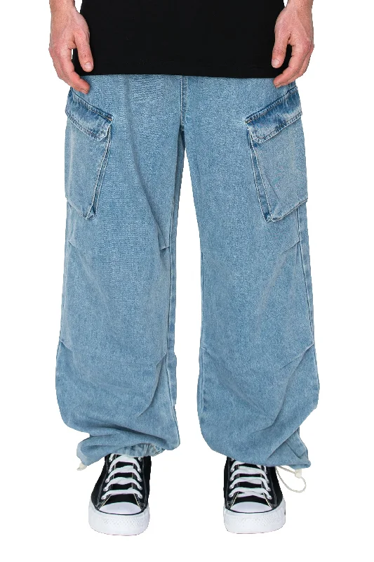 Denim pants Men's Parachute Baggy Cargo Jogger Pants