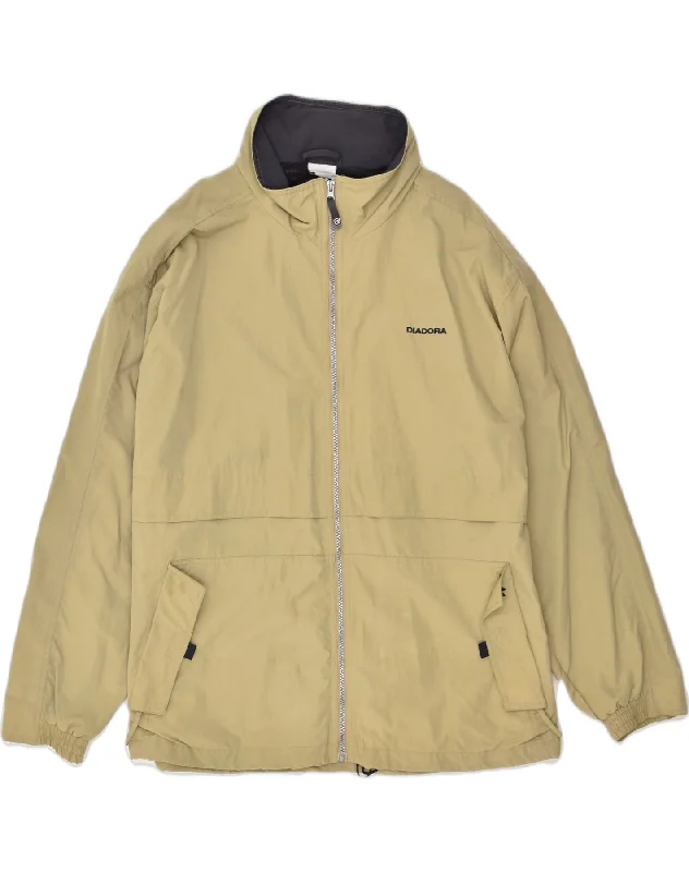 Luxe-casual DIADORA Mens Rain Jacket UK 40 Large Khaki Polyamide