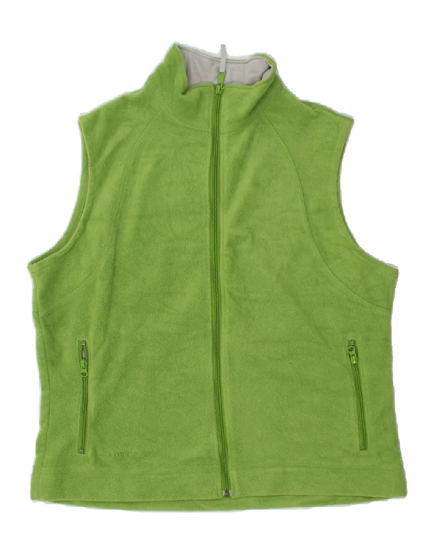 Customized-fit COLUMBIA Mens Fleece Gilet UK 38 Medium Green Polyester