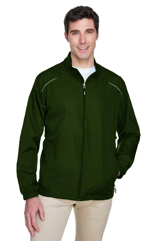 Layered Core 365 Mens Motivate Water Resistant Full Zip Jacket - Forest Green