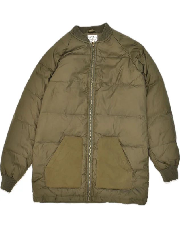 Utility-wear FAT FACE Mens Padded Jacket UK 38 Medium Khaki Polyester