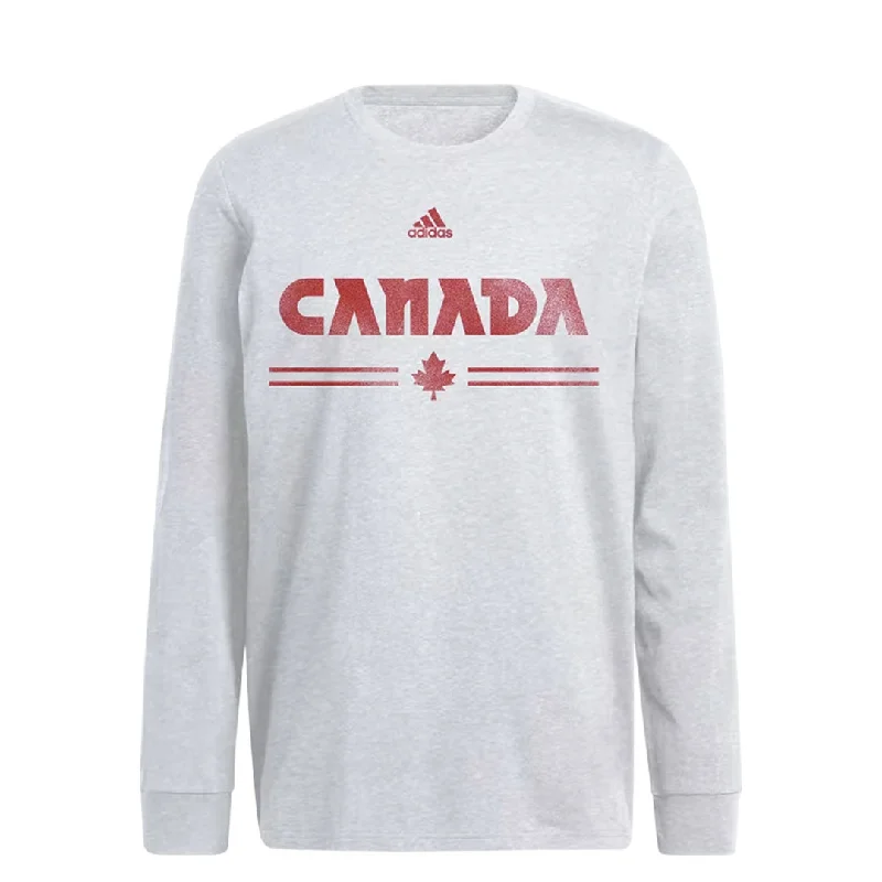 Streetwear adidas - Men's Canada Soccer Retro Long Sleeve Crewneck Sweatshirt (GA4862)