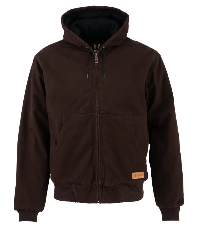 Trendy Men's Canvas Hooded Jacket (Closeout)