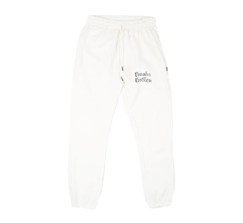 Fitted style CROOKS & CASTLES LOGO SWEATPANT JOGGERS NATURAL - QS2100636