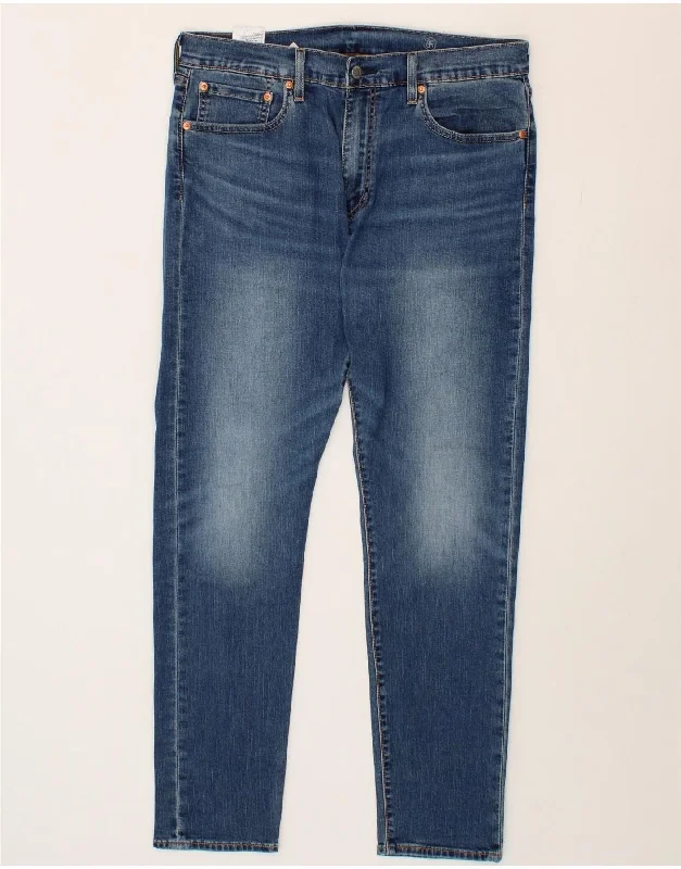 High-rise jeans LEVI'S Mens 512 Slim Jeans W33 L32 Blue Cotton