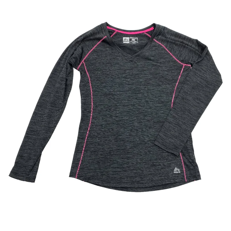 Cotton long sleeve BLACK ATHLETIC TOP LS COLLAR by RBX Size:S