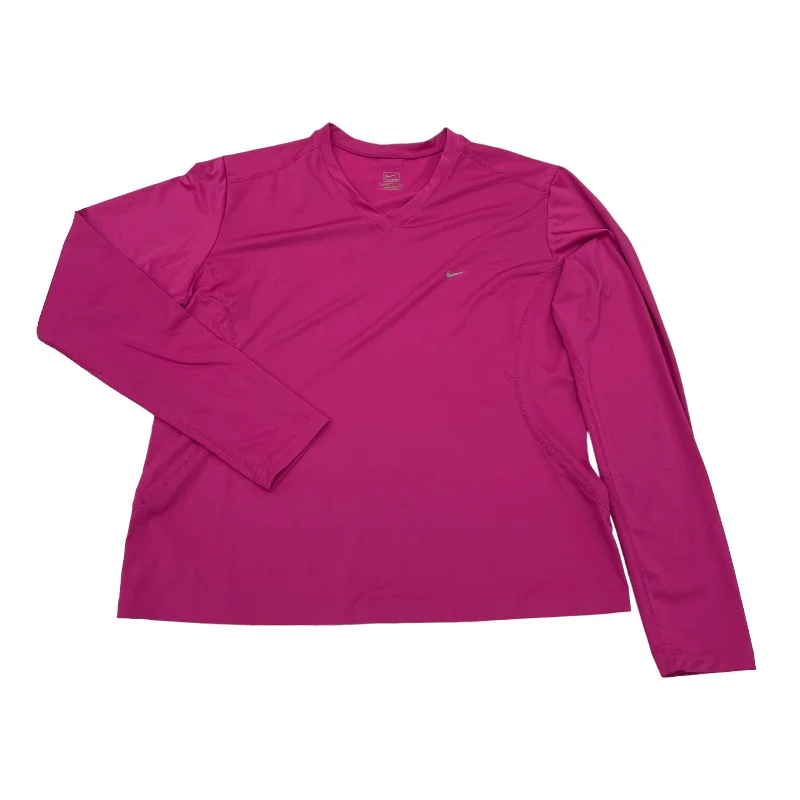 Soft touch PINK ATHLETIC TOP LS CREWNECK by NIKE APPAREL Size:L