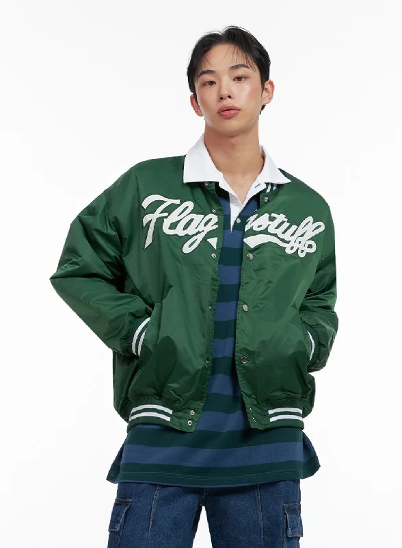 Functional-wear Men's Graphic Varsity Jacket IN426