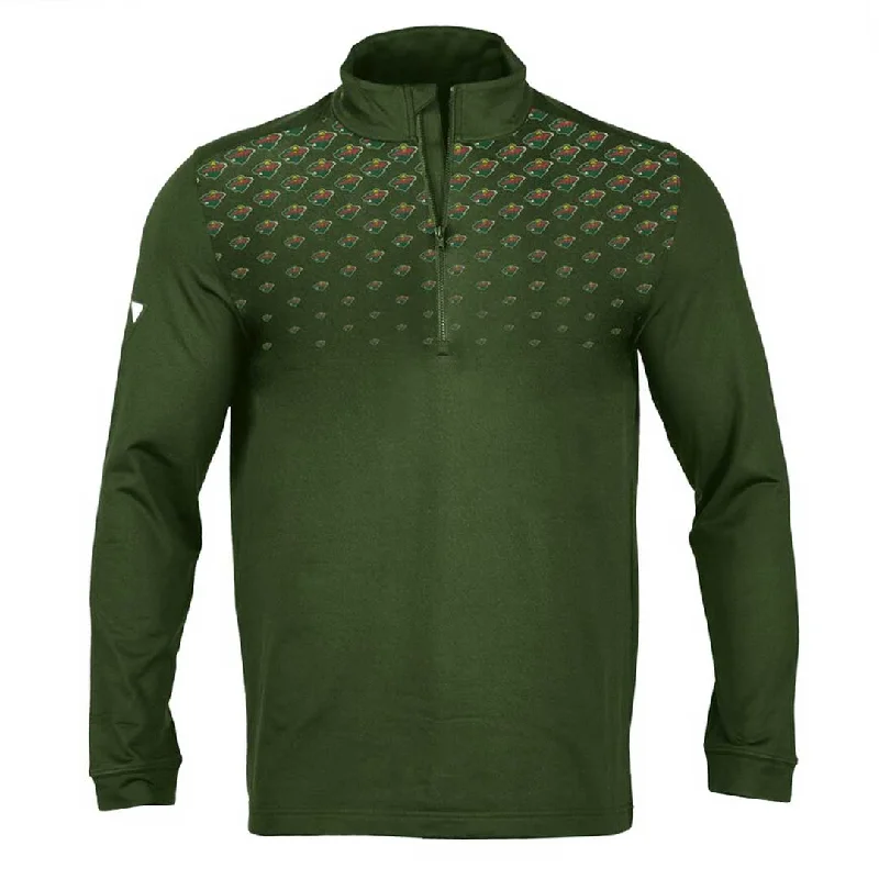 Cold-weather Levelwear - Men's Minnesota Wild PGA Midlayer Quarter Zip Pullover (JT60L 014 MIN)