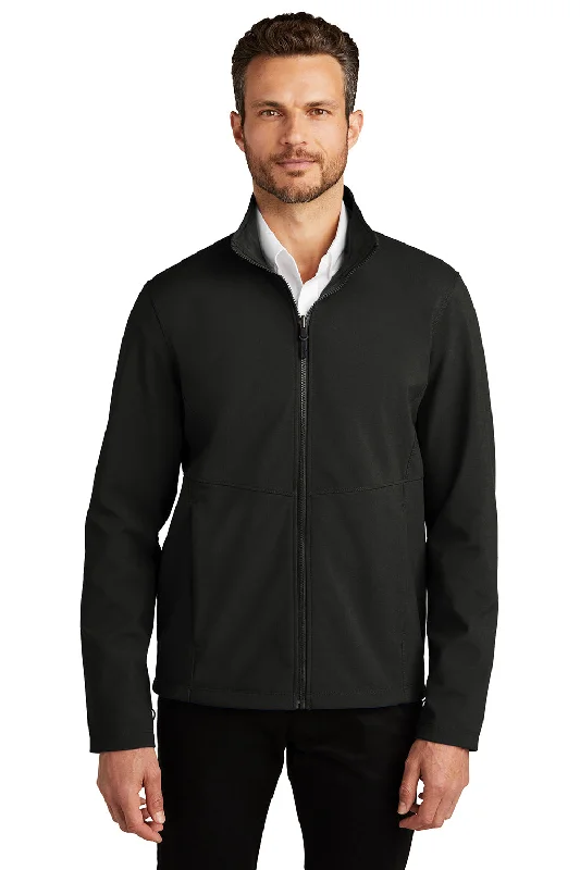 Tailored-wear Port Authority Mens Collective Wind & Water Resistant Full Zip Jacket - Deep Black