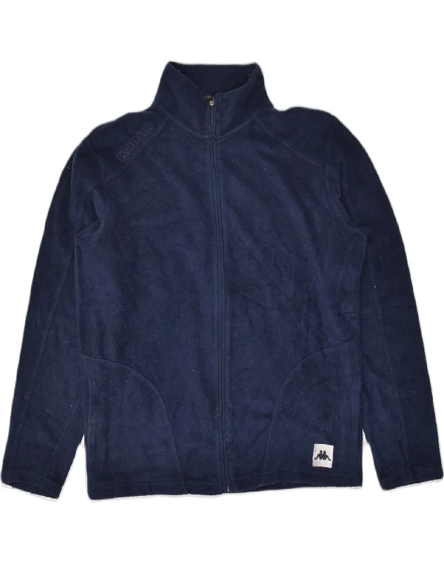 Heavy-duty KAPPA Mens Fleece Jacket UK 42 XL Navy Blue Cotton